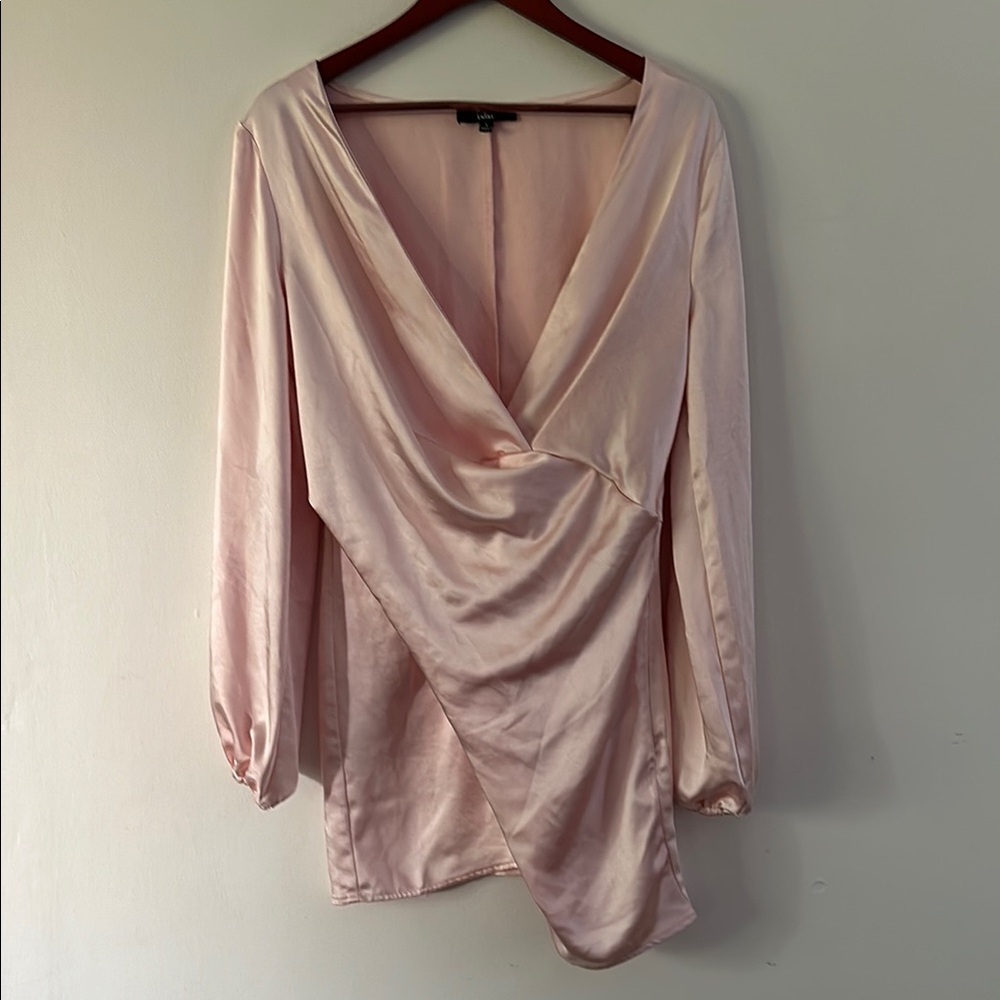 Lulu's Blush Pink Satin Mini Dress